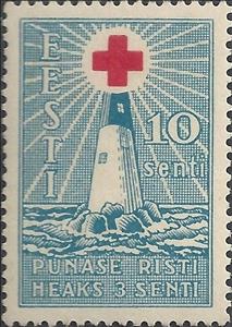 Stamp, Charity Issue for Red Cross, Estonia,  , Red Cross and Red Crescent