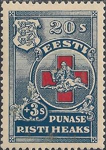 Stamp, Charity Issue for Red Cross, Estonia,  , Red Cross and Red Crescent