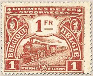 Stamp, Railway Stamp: Issue of Malines. Locomotive, Belgium,  , Railways