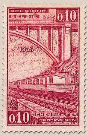 Stamp, Railway Stamp: 100 year Belgian Railways, Belgium,  , Railways
