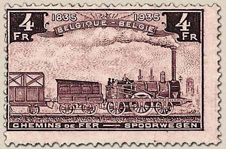 Stamp, Railway Stamp: 100 year Belgian Railways, Belgium,  , Railways