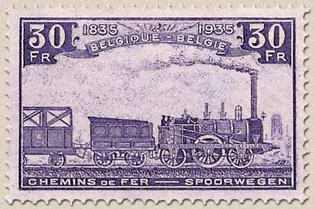 Stamp, Railway Stamp: 100 year Belgian Railways, Belgium,  , Railways