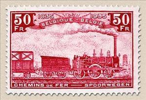 Stamp, Railway Stamp: 100 year Belgian Railways, Belgium,  , Railways