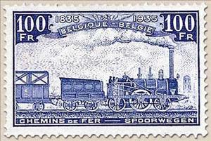 Stamp, Railway Stamp: 100 year Belgian Railways, Belgium,  , Railways