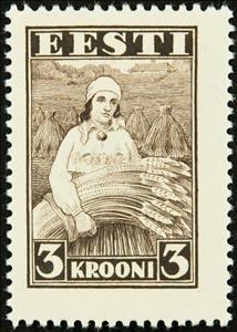Stamp, Harvesting, Estonia,  
