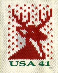 Stamp, Holiday Knits DBLSD Bklt, United States of America,  