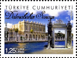 Stamp, Dolmabahce Palace, Turkey,  