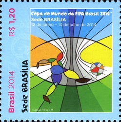 Stamp, 2014 FIFA World Cup Brazil - Host Cities, Brazil,  