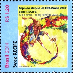 Stamp, 2014 FIFA World Cup Brazil - Host Cities, Brazil,  