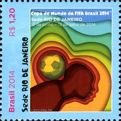 Stamp, 2014 FIFA World Cup Brazil - Host Cities, Brazil,  