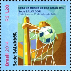 Stamp, 2014 FIFA World Cup Brazil - Host Cities, Brazil,  