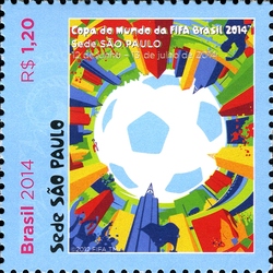 Stamp, 2014 FIFA World Cup Brazil - Host Cities, Brazil,  