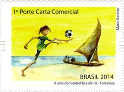 Stamp, The Art of Brazilian Football, Brazil,  