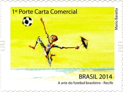 Stamp, The Art of Brazilian Football, Brazil,  