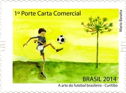 Stamp, The Art of Brazilian Football, Brazil,  