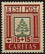 Stamp, Arms of Võru, Estonia,  