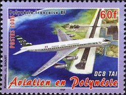 Aviation in Polynesia - 1961 First Jet airplane in Tahiti TAI DC8
