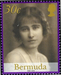 Stamp, Life of The Queen mother, Bermuda,  