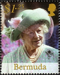Stamp, Life of The Queen mother, Bermuda,  
