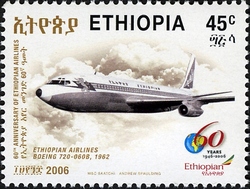 60th Anniversary of Ethiopian Airlines - Boeing 720-060B. 1962