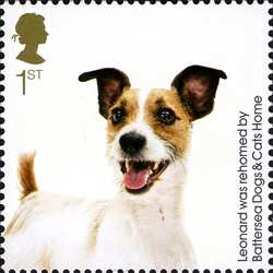 Stamp, 150th Anniversary of Battersea Dogs and Cats Home - Leonard was rehomed by Battersea Dogs and Cats Home, United Kingdom of Great Britain & Northern Ireland,  