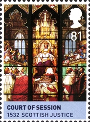 Stamp, The Age of the Stewart - Court of Sessions 1532 Scottish Justice, United Kingdom of Great Britain & Northern Ireland,  