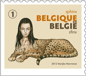 Stamp, Mythical creatures : Sphinx - Sfinx, Belgium,  , Mythology