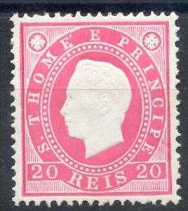 Stamp, King Luis I., São Tomé and Príncipe,  