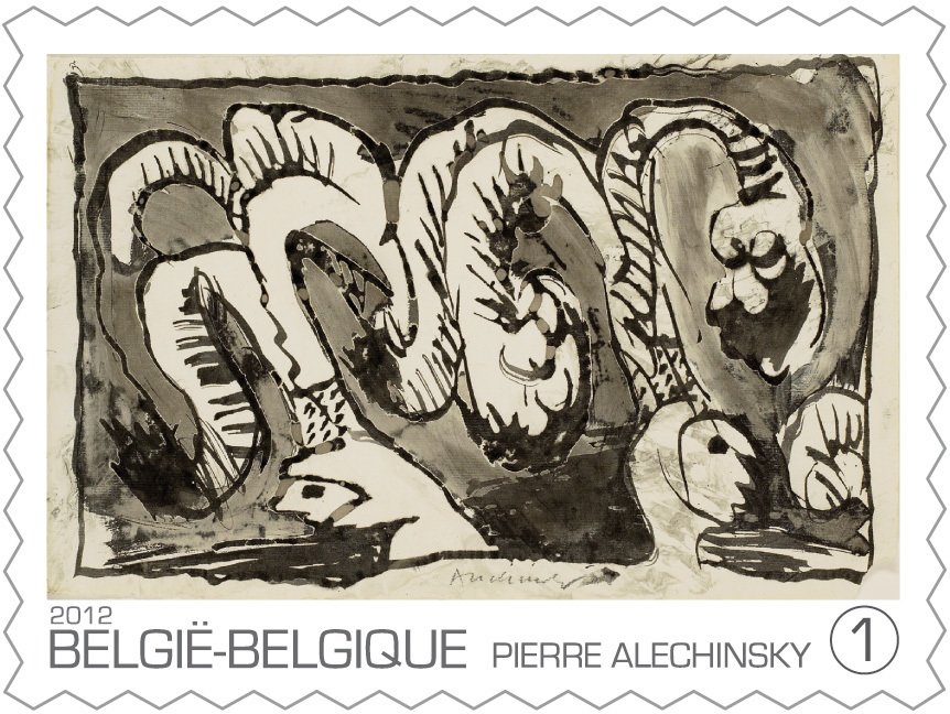 Pierre Alechinsky: "À propos de Binche", 1967.