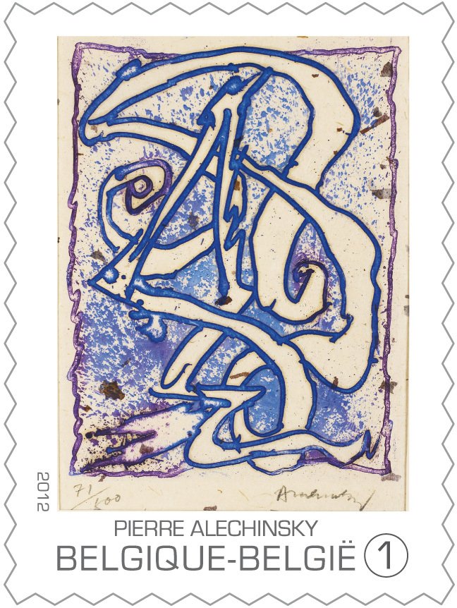 Pierre Alechinsky: "A la ligne", 1973.
