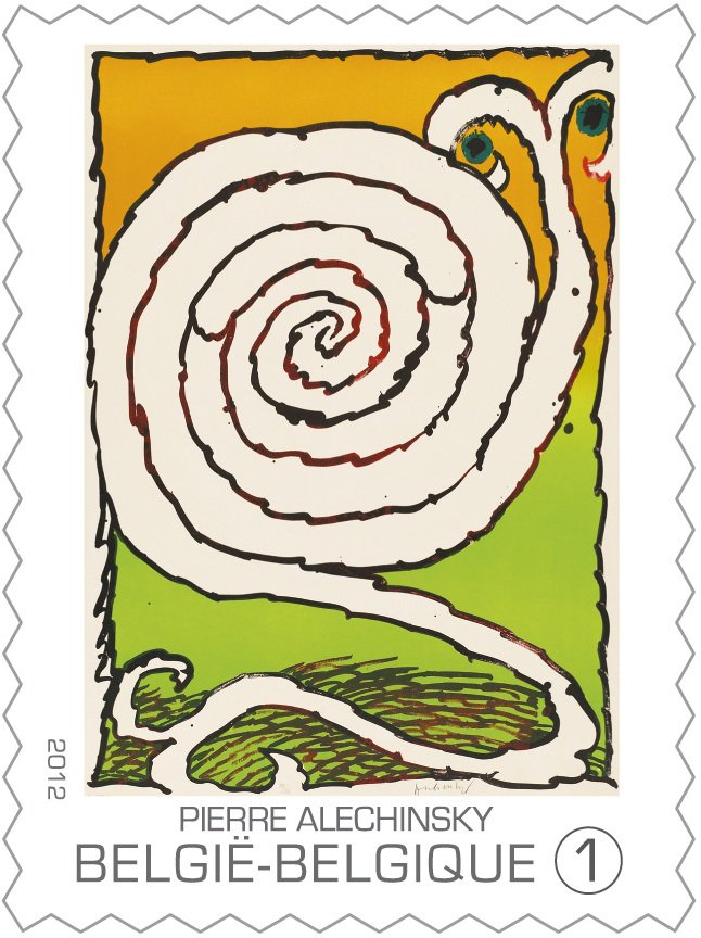 Pierre Alechinsky: "Labyrinthe d'apparat", 1973.
