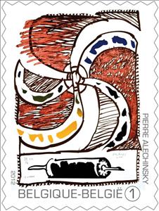 Stamp, Pierre Alechinsky: " Encreur", 2001., Belgium,  