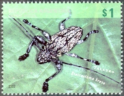 50th Anniversary of Argentine Federation of Philatelic Entities - Insects - Long horned beetle (Steirastoma breve)