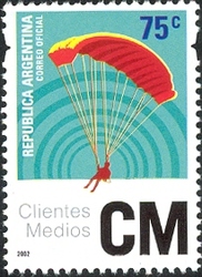 Stamp, 'Average Clients - AC' - Paragliding, Argentina,  