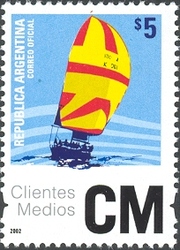 Stamp, 'Average Clients - AC' - Sailing, Argentina,  