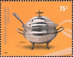 Stamp, Silverware for Household use - Soup dish, Argentina,  
