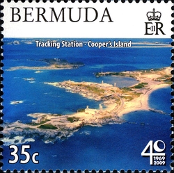 Stamp, 40th Anniversary of Moon Landing - Tracking Station Cooper's Island, Bermuda,  