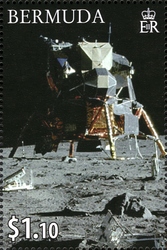 Stamp, 40th Anniversary of Moon Landing - Lunar Landing Module, Bermuda,  