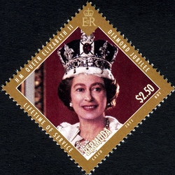 Stamp, Lifetime of Service - Diamond Jubliee, Bermuda,  