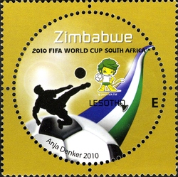 Stamp, 3rd SAPOA Joint issue - 2010 FIFA World Cup South Africa, Zimbabwe,  