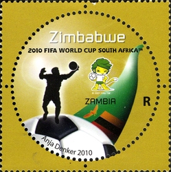 Stamp, 3rd SAPOA Joint issue - 2010 FIFA World Cup South Africa, Zimbabwe,  