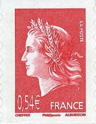 Stamp, Scheffer's Marianne, France,  