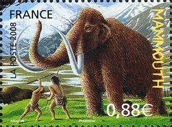 Stamp, Mammoth, France,  