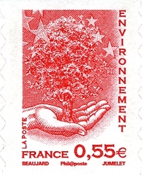 Stamp, Marianne - Europe values - Environment, France,  