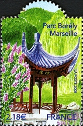 Gold coated Stamp Show sheetlet - Parc Borely Marseille
