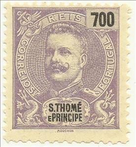 Stamp, King Carlos I., São Tomé and Príncipe,  