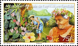 Stamp, International Year of Family Farming, French Polynesia,  