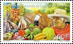 Stamp, International Year of Family Farming, French Polynesia,  