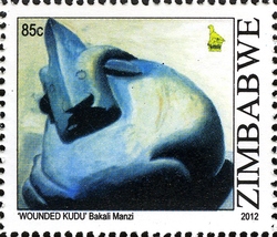 Sculptures of Zimbabwe - Wounded Kudu