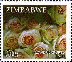 Stamp, Main Export Crops of Zimbabwe - Flowers, Zimbabwe,  